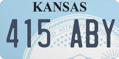 KS license plate 415ABY