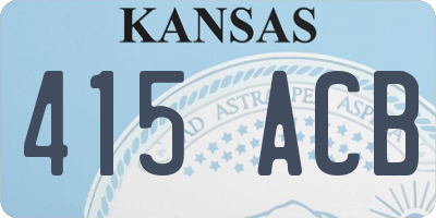 KS license plate 415ACB