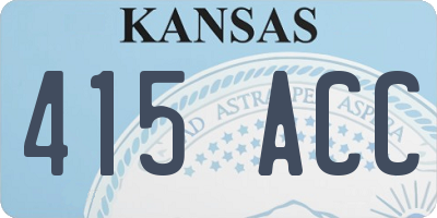 KS license plate 415ACC