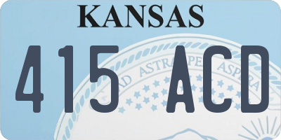 KS license plate 415ACD