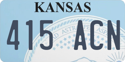 KS license plate 415ACN