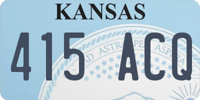 KS license plate 415ACQ