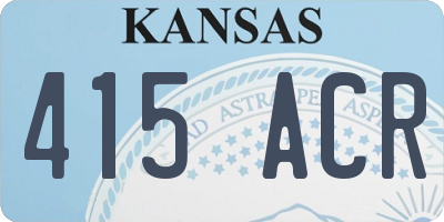 KS license plate 415ACR