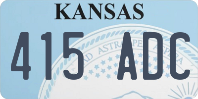 KS license plate 415ADC