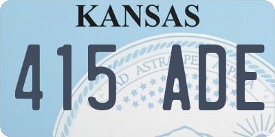 KS license plate 415ADE