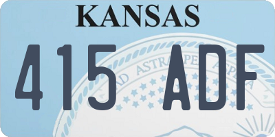 KS license plate 415ADF