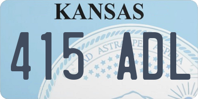 KS license plate 415ADL