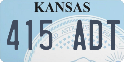 KS license plate 415ADT