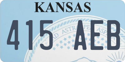 KS license plate 415AEB