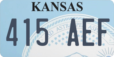 KS license plate 415AEF