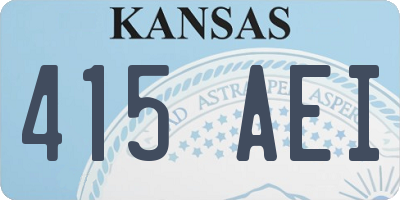 KS license plate 415AEI