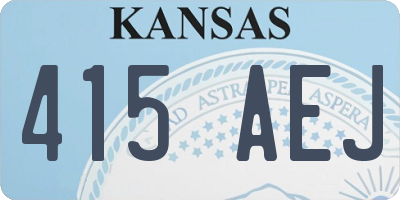 KS license plate 415AEJ
