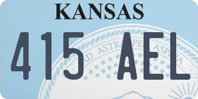 KS license plate 415AEL