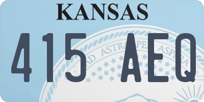 KS license plate 415AEQ
