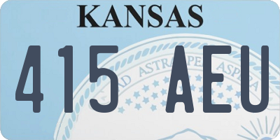 KS license plate 415AEU