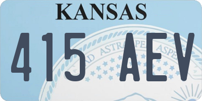 KS license plate 415AEV