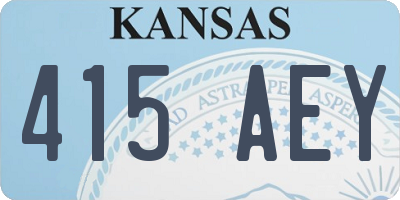 KS license plate 415AEY