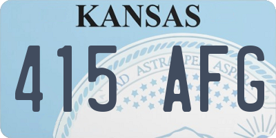 KS license plate 415AFG