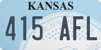 KS license plate 415AFL