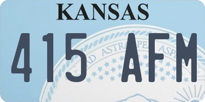 KS license plate 415AFM