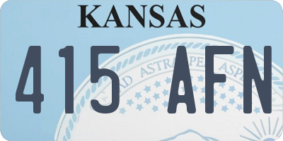 KS license plate 415AFN