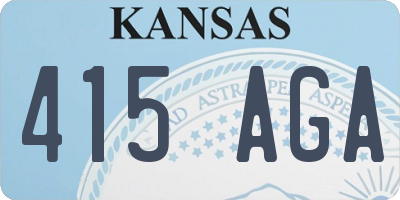 KS license plate 415AGA