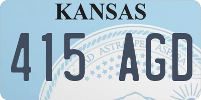 KS license plate 415AGD