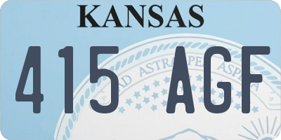 KS license plate 415AGF