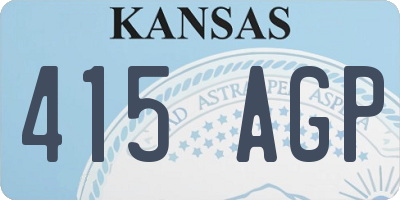 KS license plate 415AGP