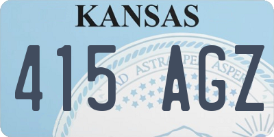 KS license plate 415AGZ