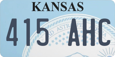 KS license plate 415AHC