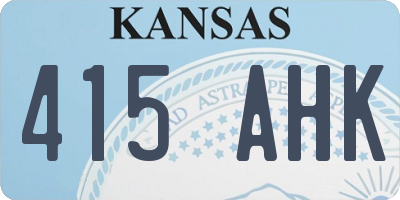 KS license plate 415AHK