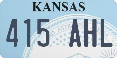 KS license plate 415AHL