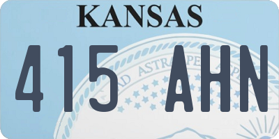 KS license plate 415AHN