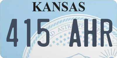KS license plate 415AHR