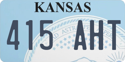 KS license plate 415AHT