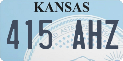 KS license plate 415AHZ