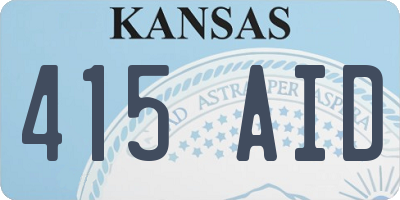 KS license plate 415AID