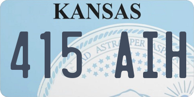 KS license plate 415AIH