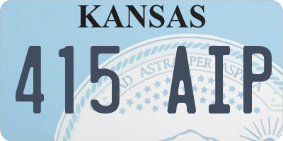 KS license plate 415AIP