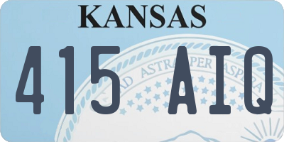 KS license plate 415AIQ