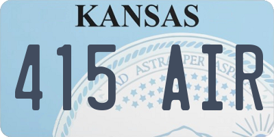 KS license plate 415AIR