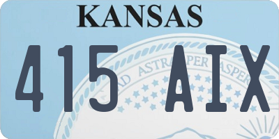 KS license plate 415AIX