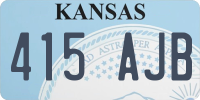 KS license plate 415AJB