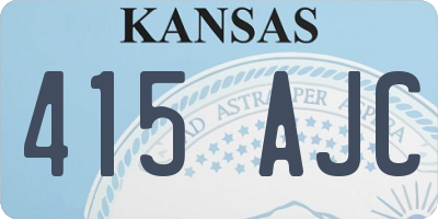 KS license plate 415AJC