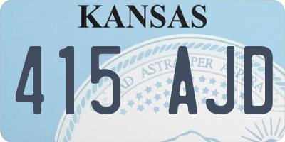 KS license plate 415AJD
