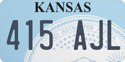 KS license plate 415AJL