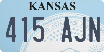 KS license plate 415AJN