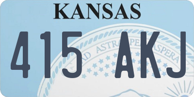 KS license plate 415AKJ