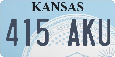 KS license plate 415AKU